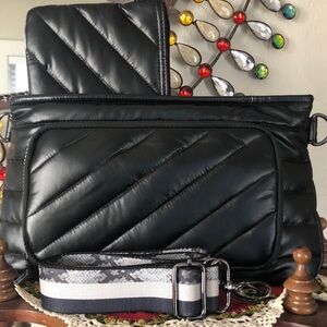 THINK ROYLN Bank Street XL Crossbody w/Matching Pouch & Fashion Strap